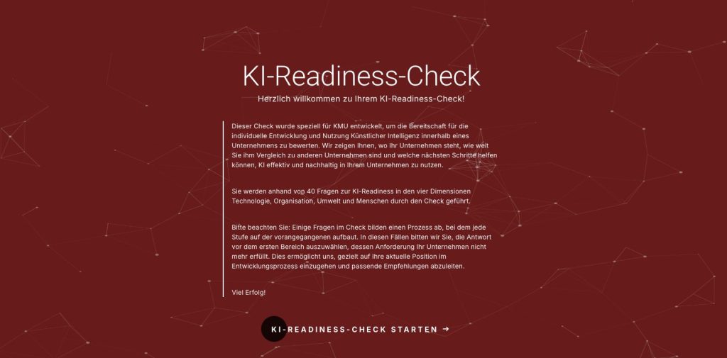 Startseite des KI-Readiness-Checks